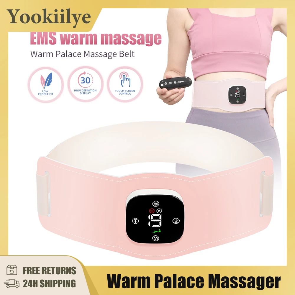 

EMS Warm Palace Shaping Waist Belt Heating Belt for Menstrual Relief Pain Waist Stomach Warming Women Gift Rechargeable