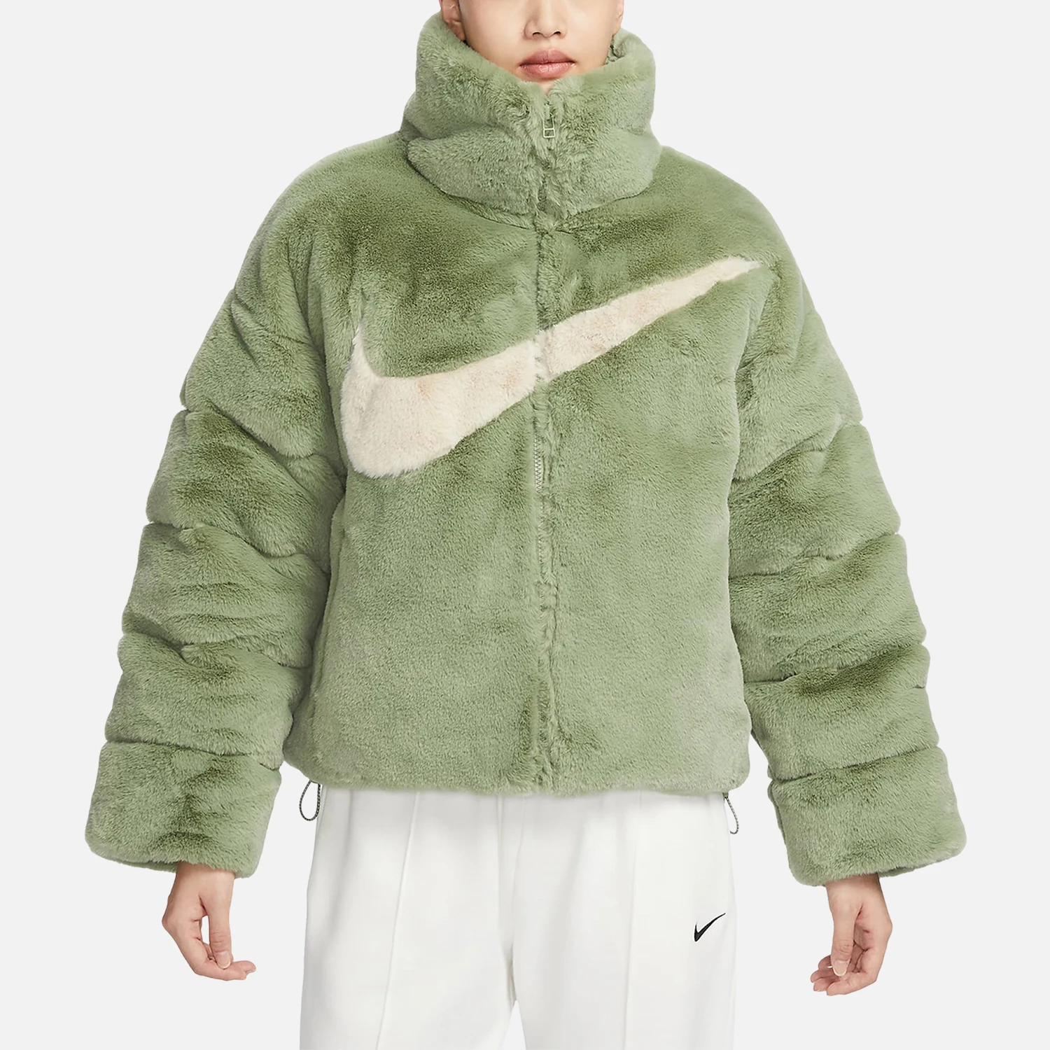 

Оригинальная зимняя женская теплая куртка Nike с воротником-стойкой из искусственного меха норки FN0461-386