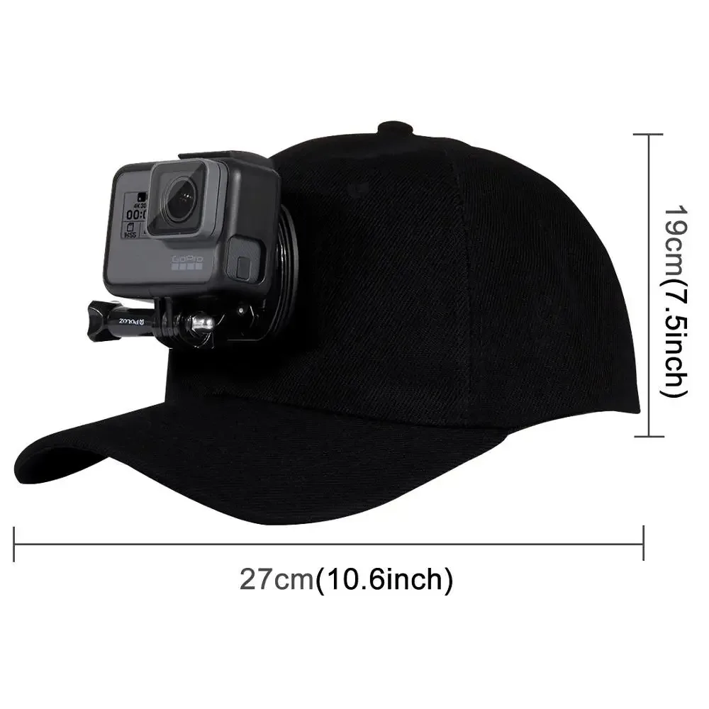 Go Pro 12 7 Canvas Baseball Hat J-Hook Buckle Mount Scew Cap For Gopro Hero 11 9 Dji Osmo Sjcam Insta360 Eken Camera Accessories