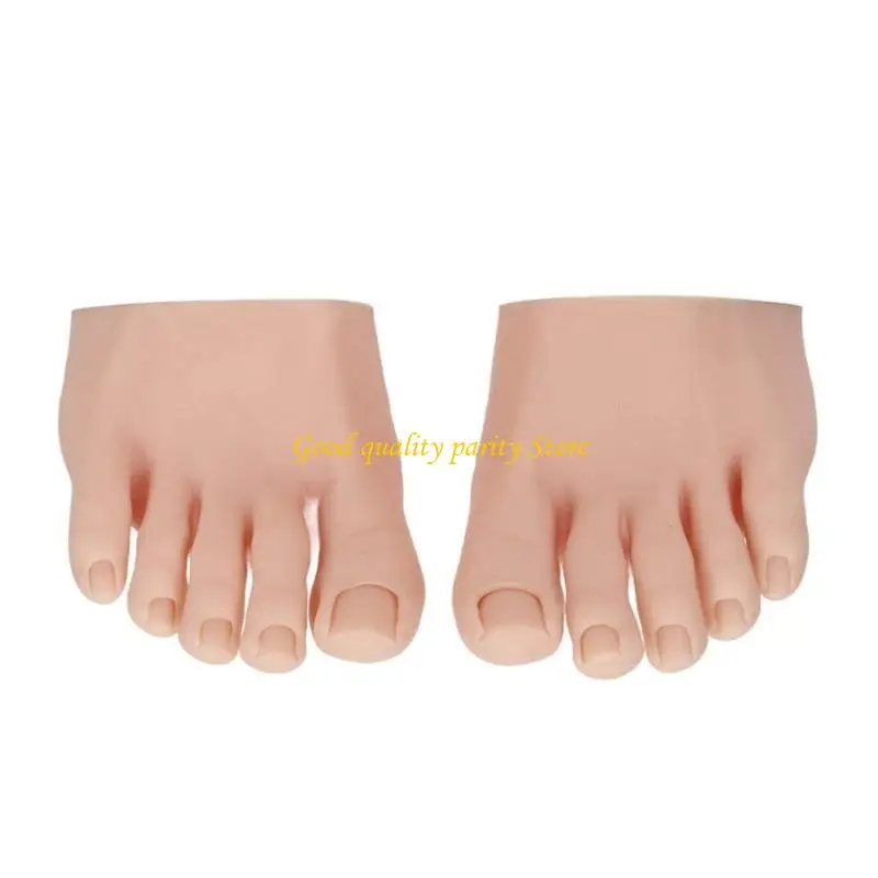 

M4YA Practice Fake Foot Model,Movable Silicone Fake Foot for Nail Tips Art Training