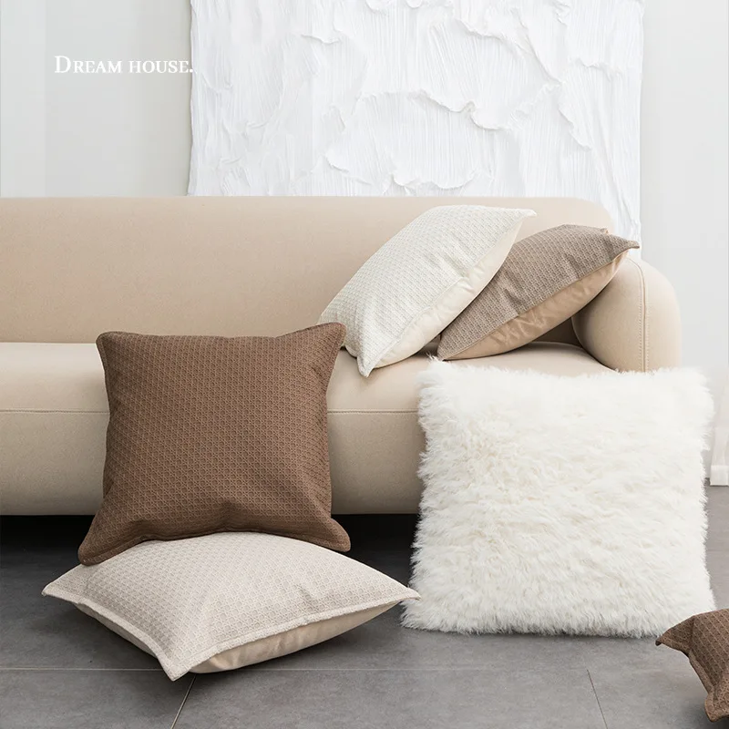 30x50/45x45CM woven leather Throw Pillow Cover Nordic modern Stamping Waist Cushion Cover Decor Home Decorative Pillowcase