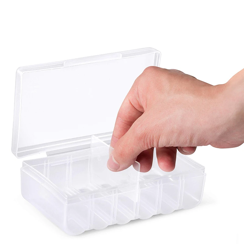 6 Slots Transparent Battery Storage Case Holder Hard Plastic Case Storage Battery Box For AA/AAA Battery Organizer Box