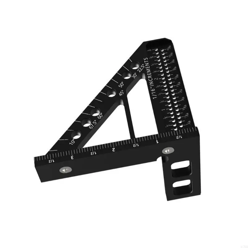 

37MB Hole Ruler Aluminum Alloy Measurer for Woodworking & Construction Projects