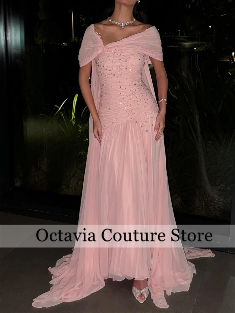 Luxuriöses Chiffon-Perlen-langes maßgeschneidertes Anlasskleid, Abendkleider, Pastrol, Unisex, Jersey, Retro, Dubai, Saudi-Arabien, Abschlussball, individuell