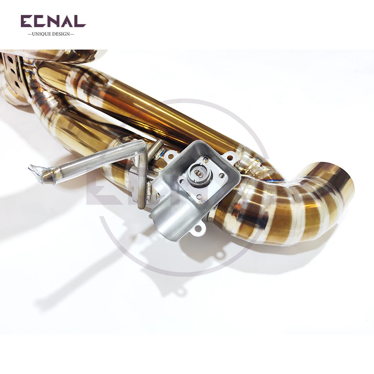Ecnal Exhaust Downpipe & Axle-back Pipe with OEM Valve Car Sport Full Exhaust System for Mclaren gt 4.0T 2019-2023