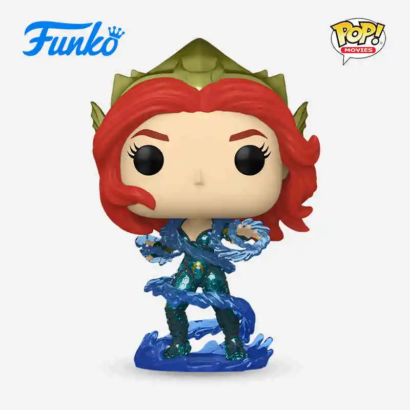 Funko Pop Aquaman 2 Figures Kawaii Mera Black Manta The Lost Kingdom Figure Vinyl Model Toy Doll Collect Desktop Decoration Gift