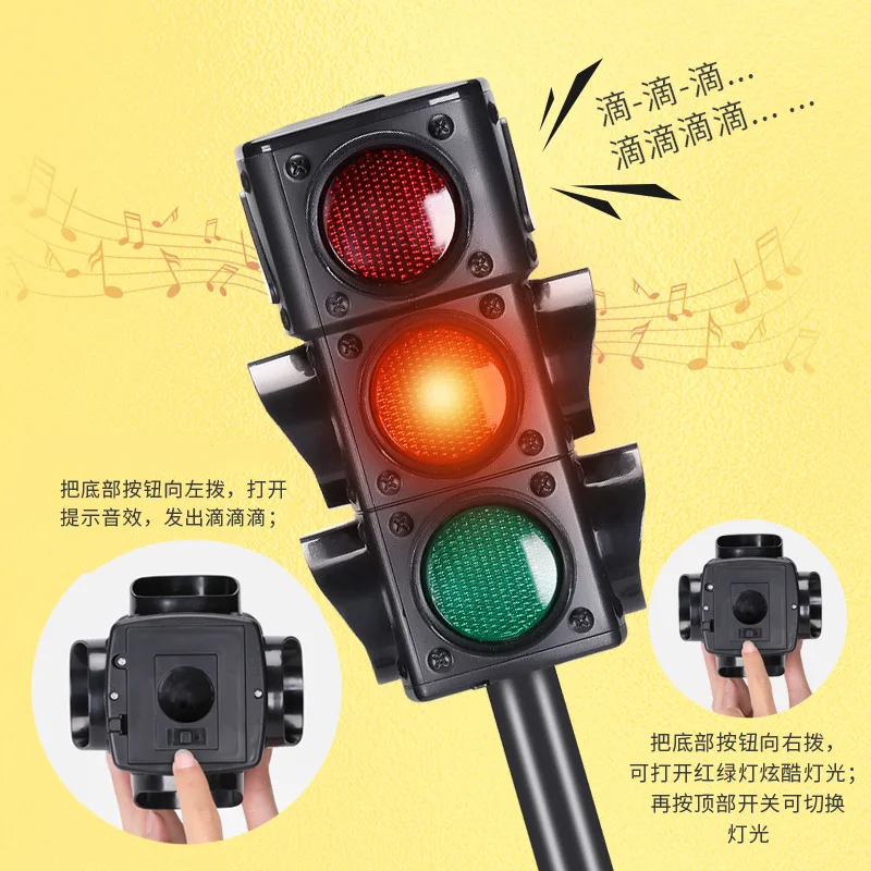 Large Traffic Light Traffic Light Lighthouse Scene Accessories Safety Education Props Children Simulation Toy Model B045