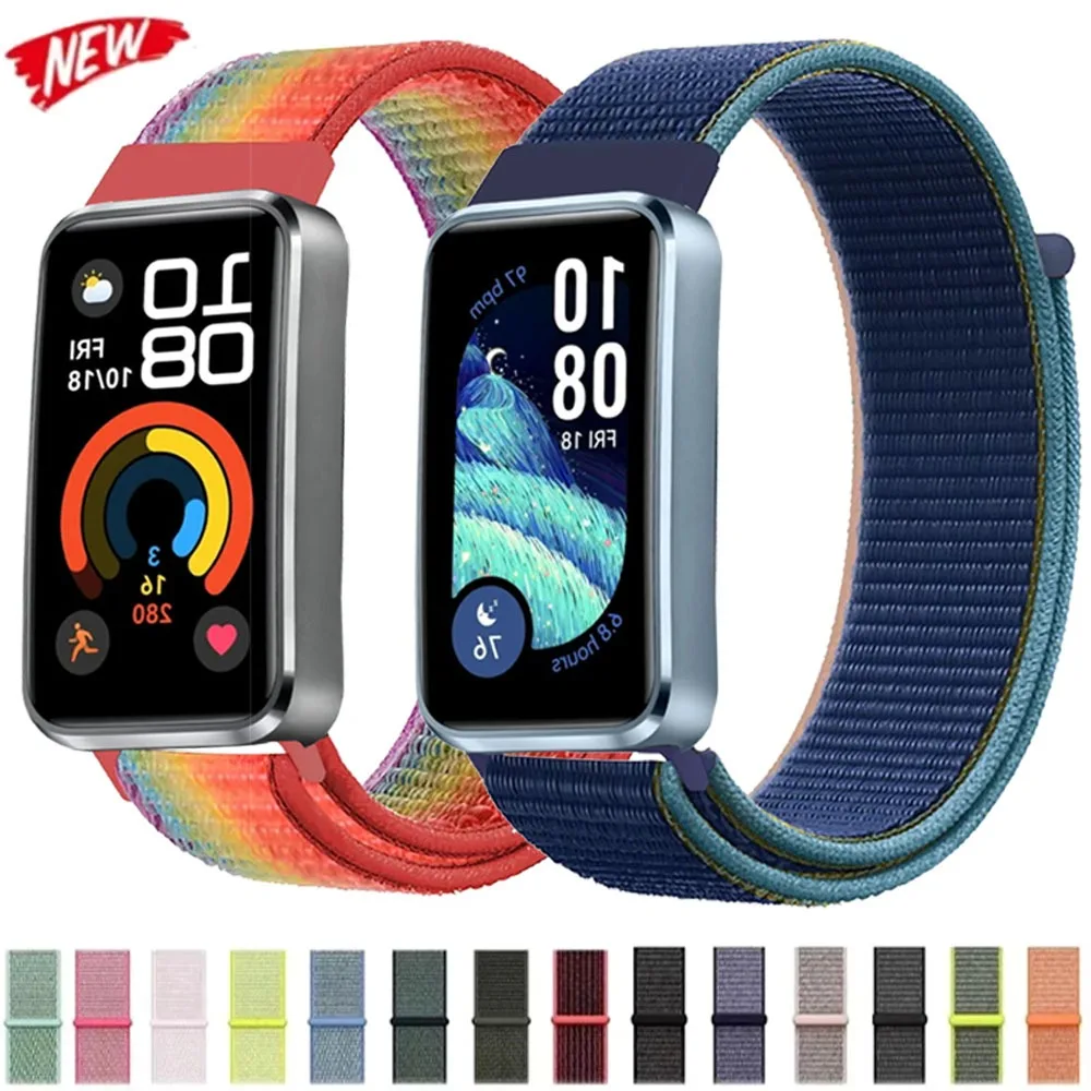 Нейлоновый ремешок-петля для смарт-часов Huawei Band 10 9 8 7, спортивный дышащий браслет, сменный ремешок для Huawei Band 8 9 10, аксессуары