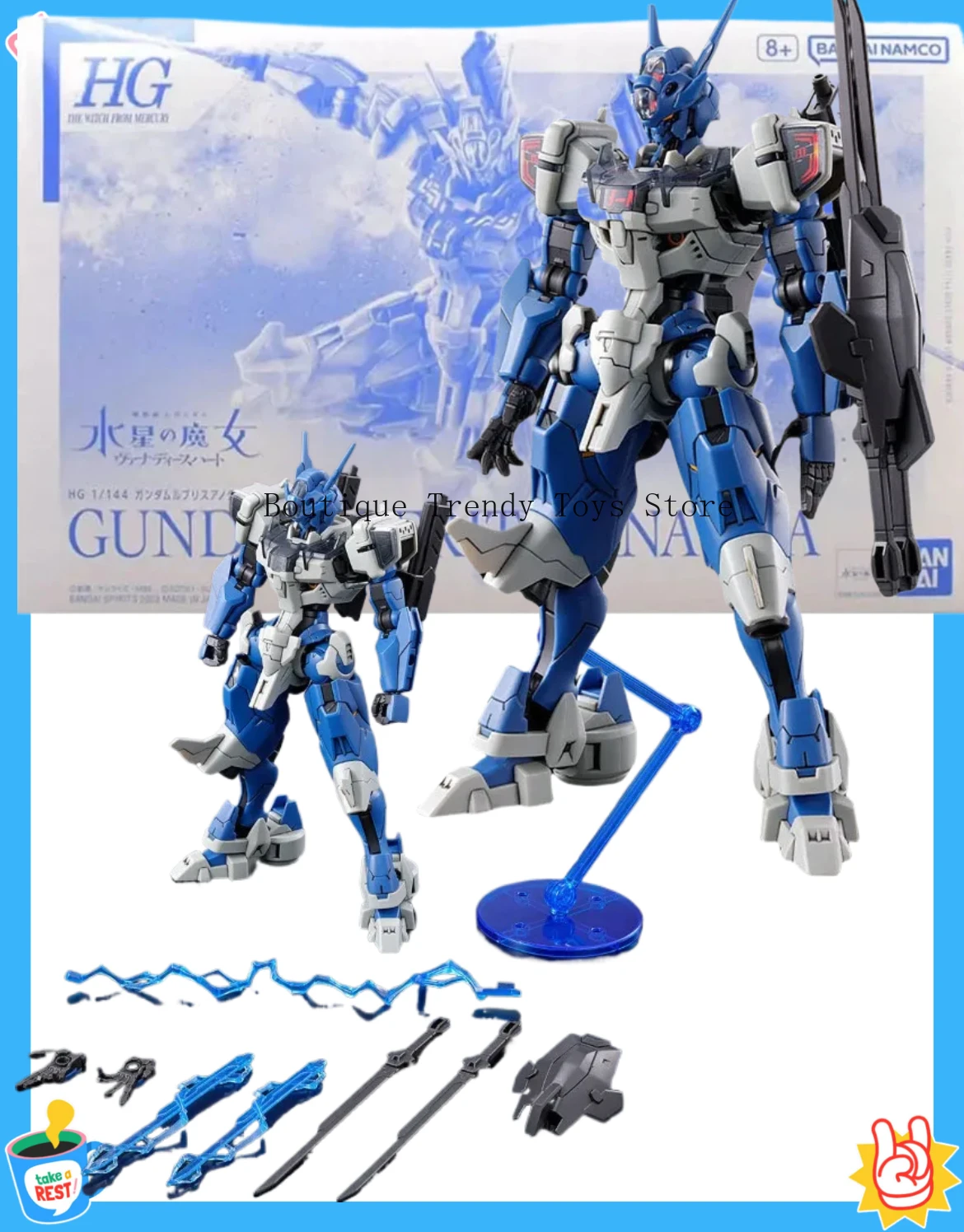 

Оригинальная фигурка Bandai GUNDAM LFRITH ANAVATA HG The Witch From Mercury, аниме-фигурка, сборная модель, игрушки, украшения, подарок для детей