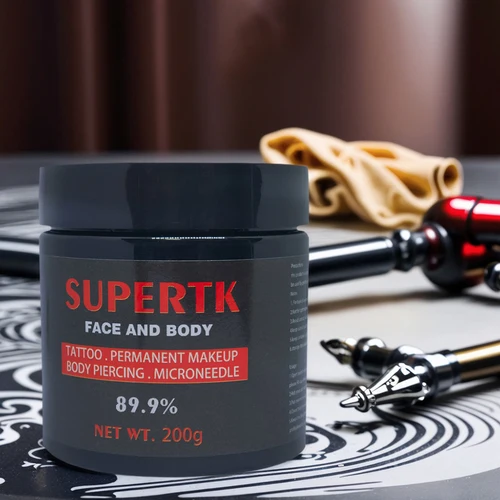 Imagen 2 del producto Crema de tatuaje Supertk 89.9% antes del maquillaje permanente Microblading Piercing cuerpo cara belleza ceja labios delineador auxiliar 200g