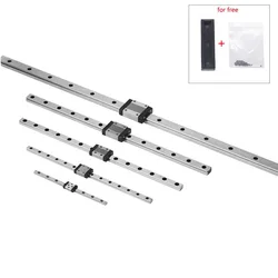 1PC MGN9C MGN9H MGN12C MGN12H MGN7C MGN7H MGN15C MGN15H Linear Rail Guide 150mm300mm 350mm 400mm 450mm 500mm with 1PC MGN Slider