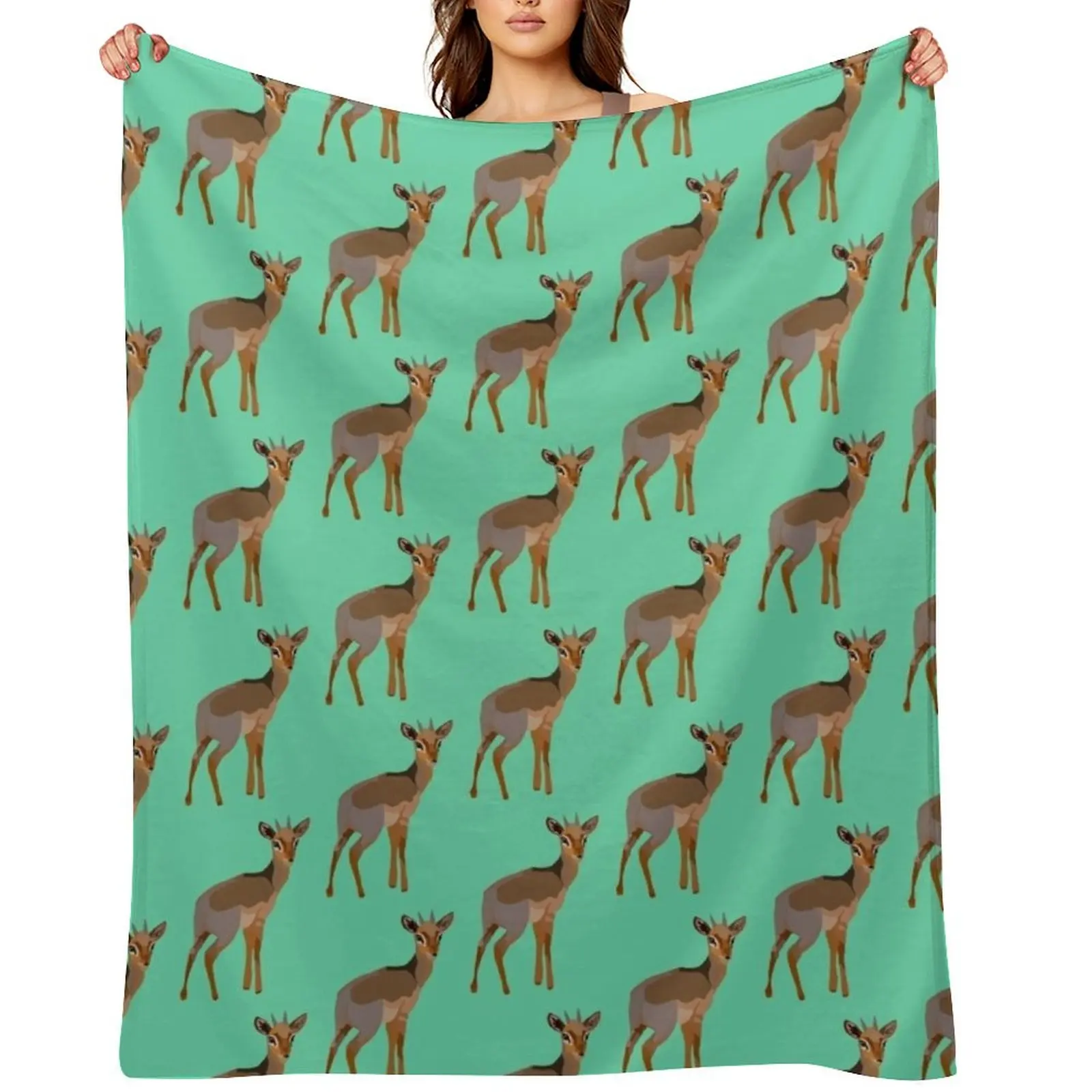 

D is for Dik Dik Antelope Throw Blanket Beautifuls Large christmas gifts Thermals For Travel Blankets