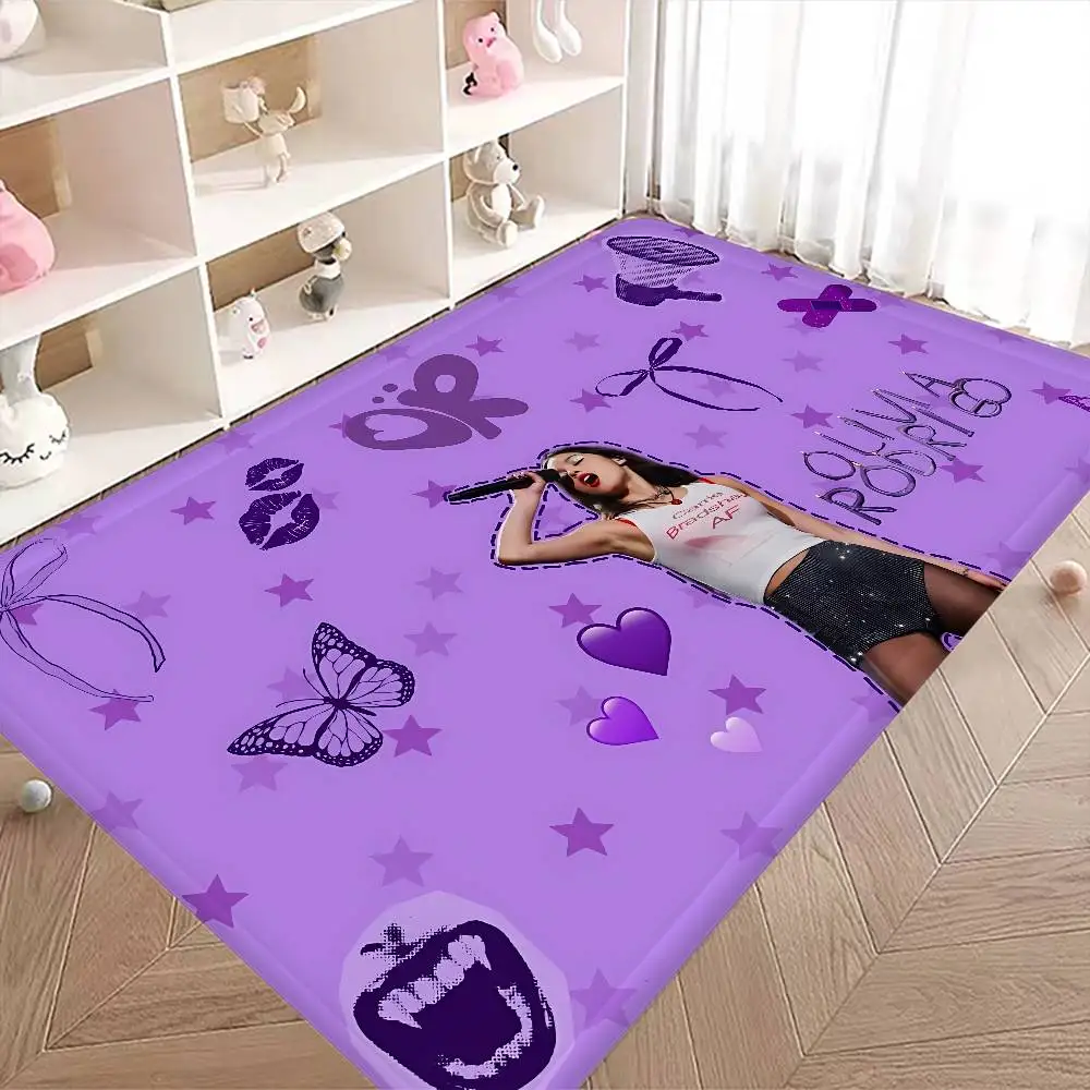Singer o-Olivia r-Rodrigo Bath Mat Kids Room Bedroom Decoration Balcony Anti-Slip Doormat Living Room Alfombra