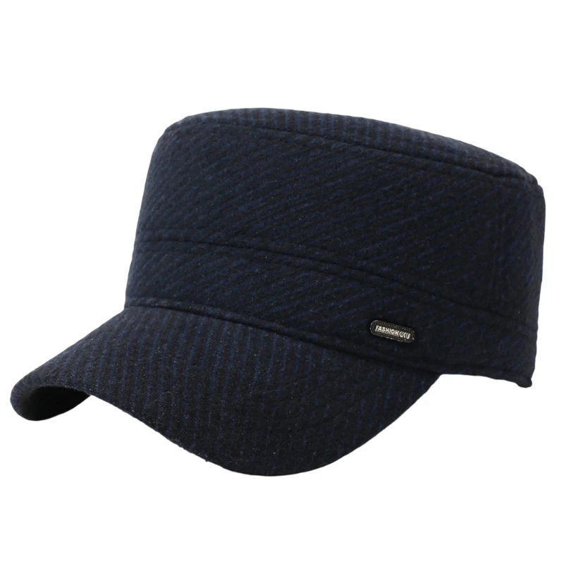 DXAE Textured Daily Woolen Hat for Men with Structured Cadet Profile Wear