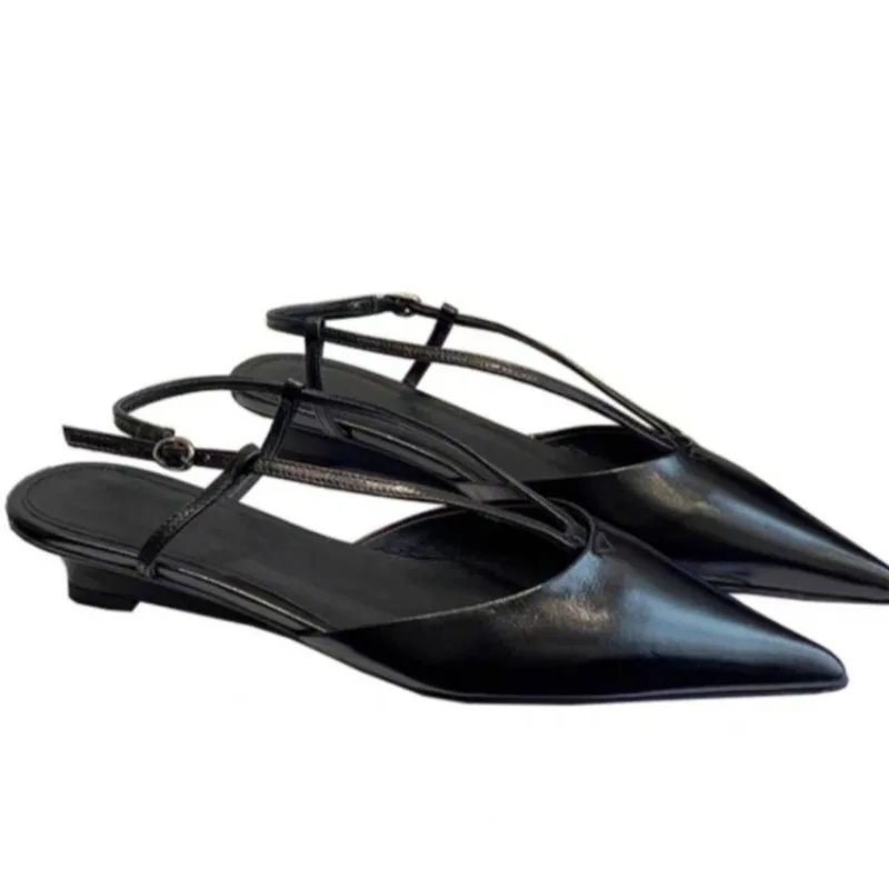 2026 Summer Pointed Toe Stiletto High Heels Women's Back Strap Shallow Mouth Baotou Back Strap Sandals