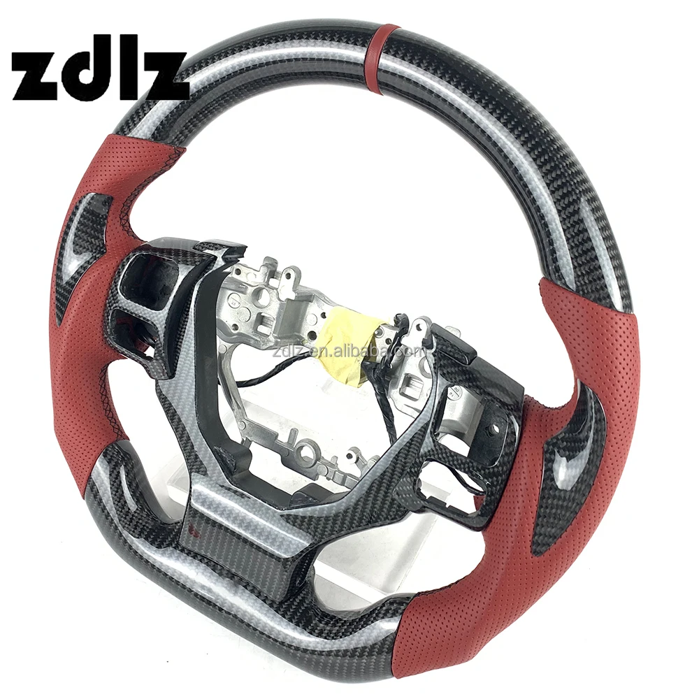 

Carbon Fiber Steering Wheel For Lexuss GS IS ES ES250 IS250 IS300 Car Interior Accessories Red Perforated Leather Customizable