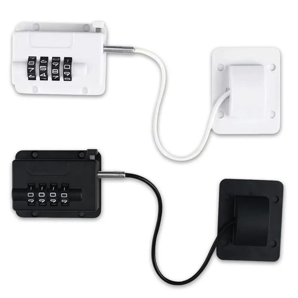 Anti-pinch Hand Safety Lock No Drilling Adjustable Refrigerator Door Coded Lock Unisex Protection Cabinet Lock for Home