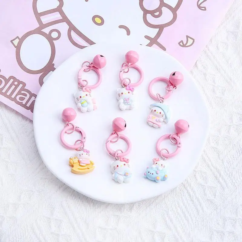 

Sweet Hello Kitty Anime Kawaii Sanrio Y2K Keychain Pendant Girl Cute Kt Cat Accessories Backpack Decoration Gifts for Girls