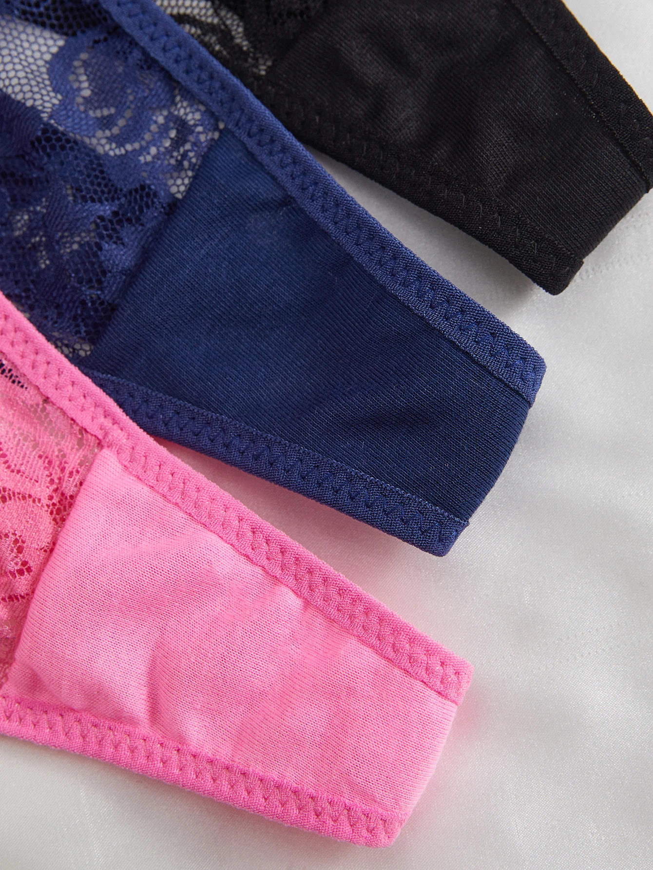 3-teiliges Set Spitzen-Stringtangas für Damen, sexy, verstellbarer dünner Bund, Intimwäsche – Detail 30
