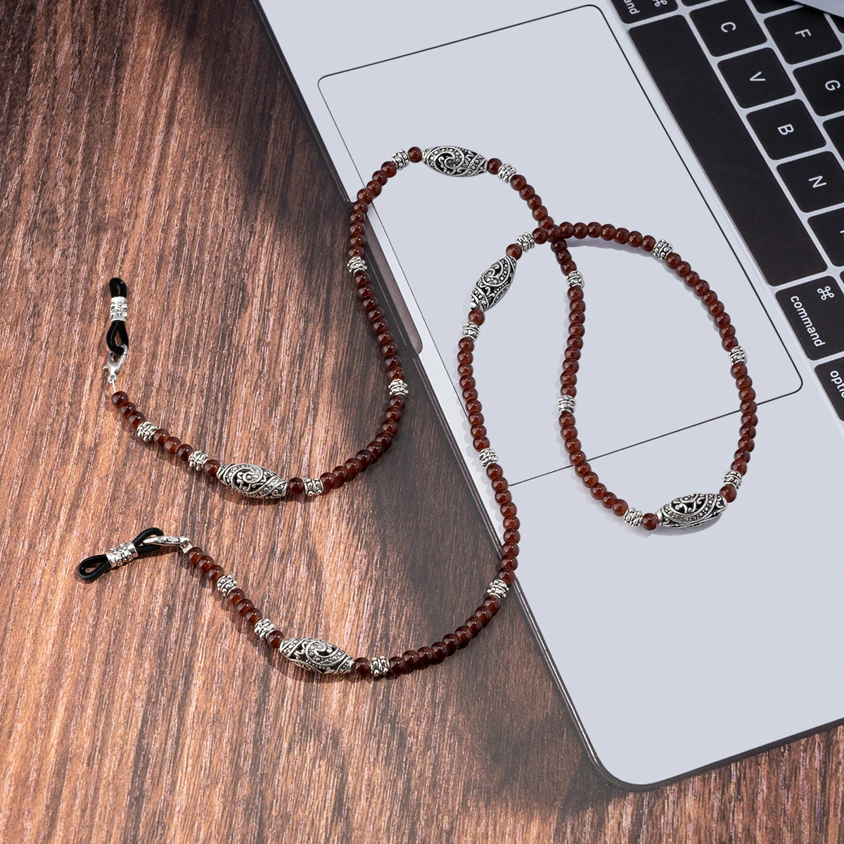 

Ретро стеклянная хрустальная цепочка для очков, подвесная цепочка на шею, аксессуары для очков