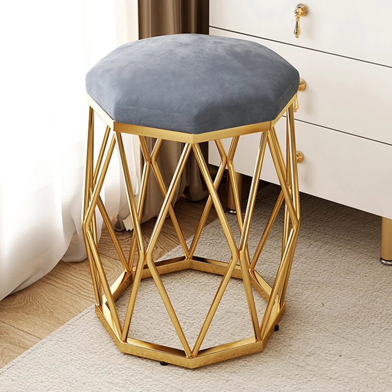 Luxury Chairs Nordic Minimalist Space Saving Kitchen Stool Designer Dining Chairs Gold Legs Outdoor Cadeira Nordic Furniture