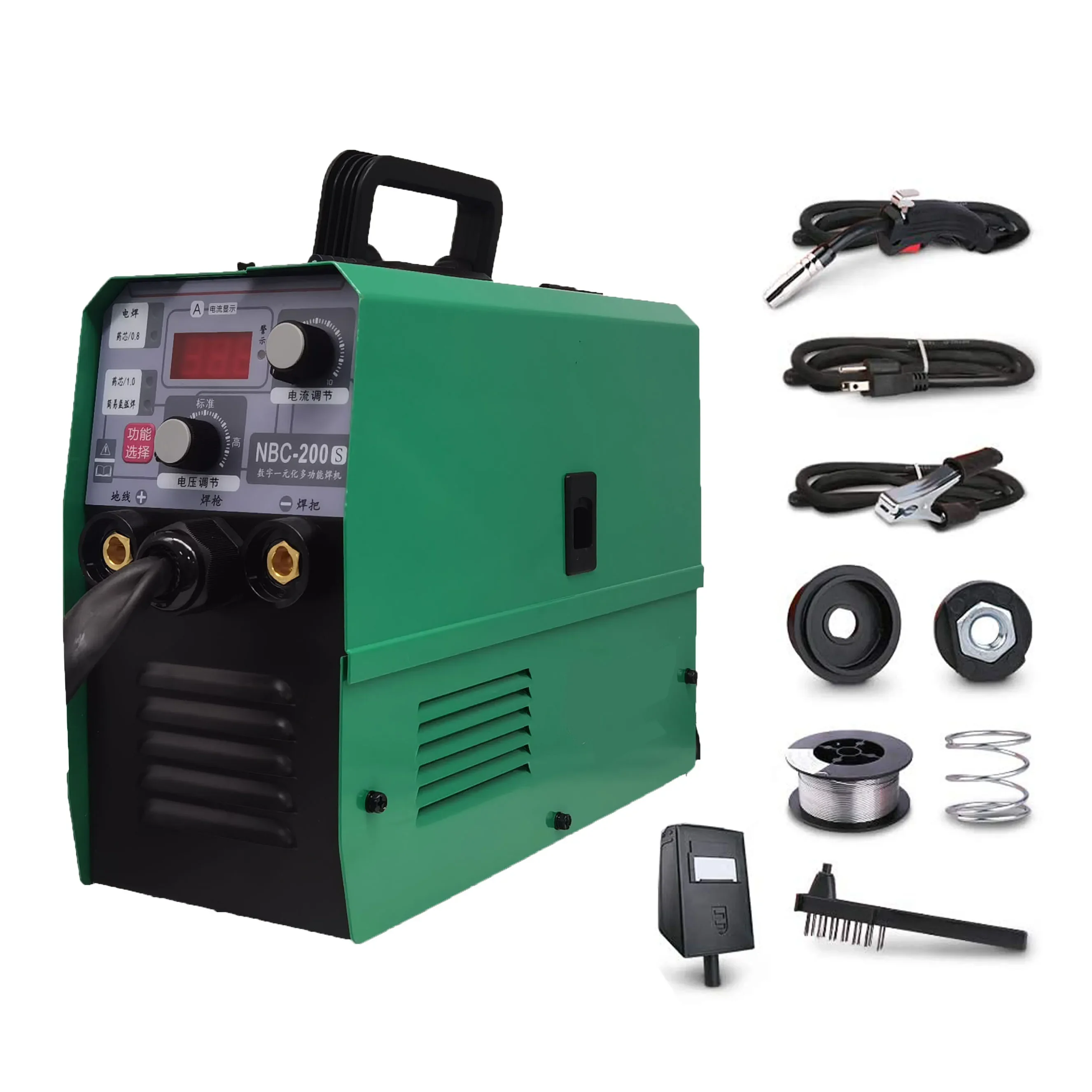 110V 220V 200 250 300 400 Amp Inverter Double Pulse Portable Gasless Mig Mag Mma Welding Machine portable welders