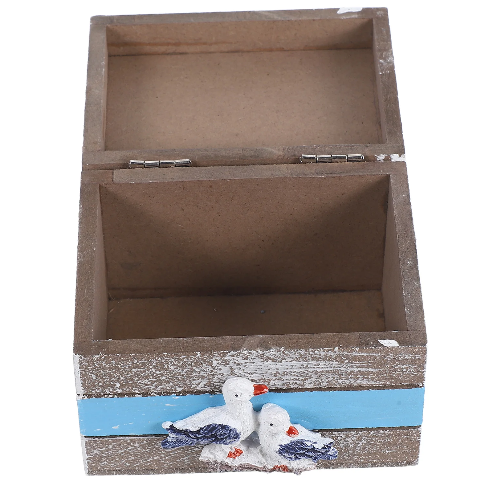 

Decorative Ocean Wooden Box Meticulously Made Chest for Bedroom Living Room Beach Style Interior