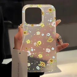 Luxury Flowers Case For iPhone 15 Pro Max Cases iPhone 11 14 Pro Max 12 13 Mini 16 Plus Cases Soft Matte Protective Covers Funda