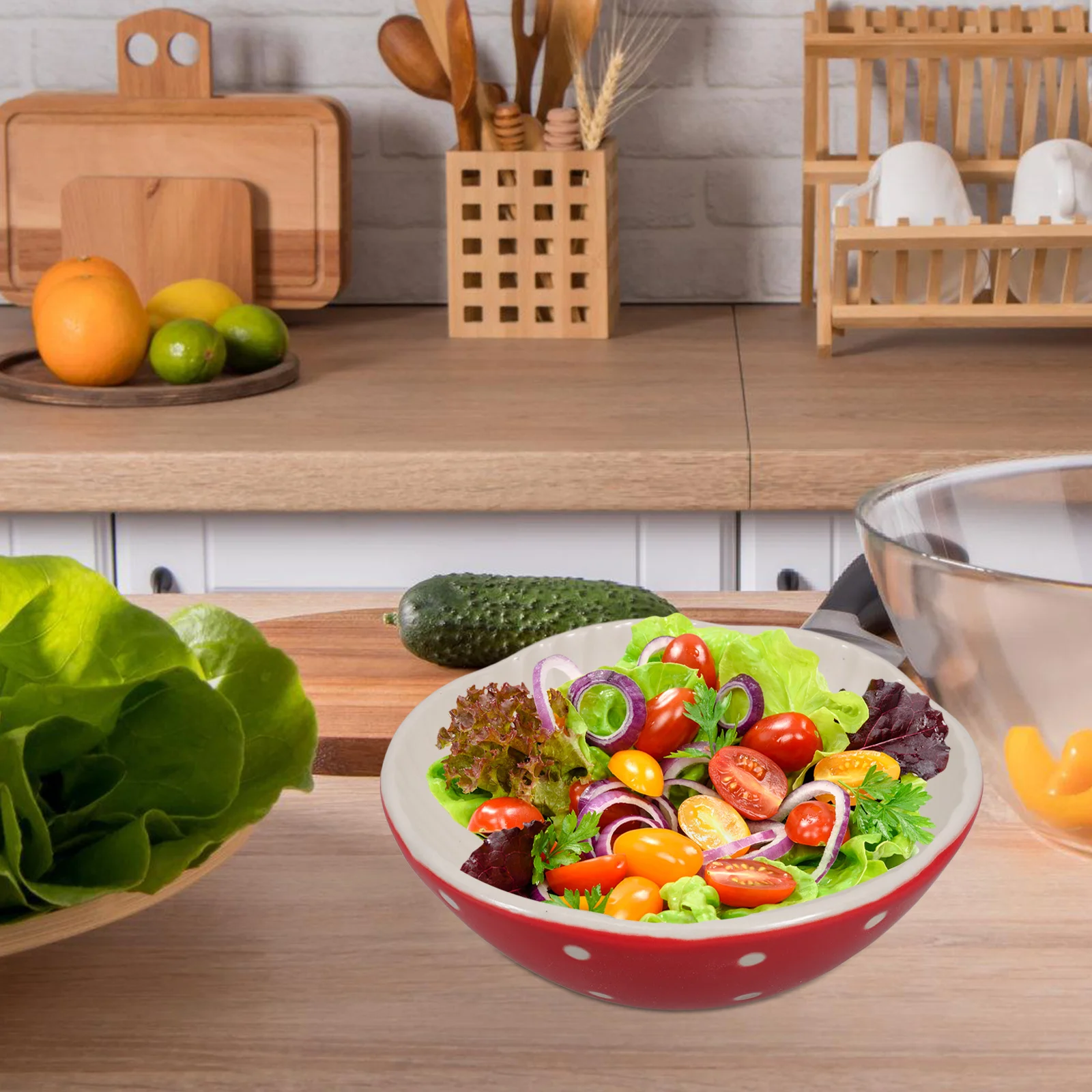 

Керамическая миска с грибным дизайном, яркий цвет, многофункциональная миска для супа, рисового салата, фруктов для домашнего использования в ресторане, банкете