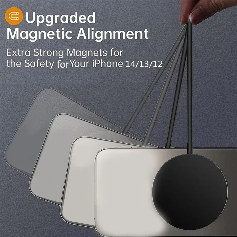 Wireless Charger Pad   15 14 13 12 Pro Max Mini  Earphone USB C PD Adapter Magnet Fast Charging Station