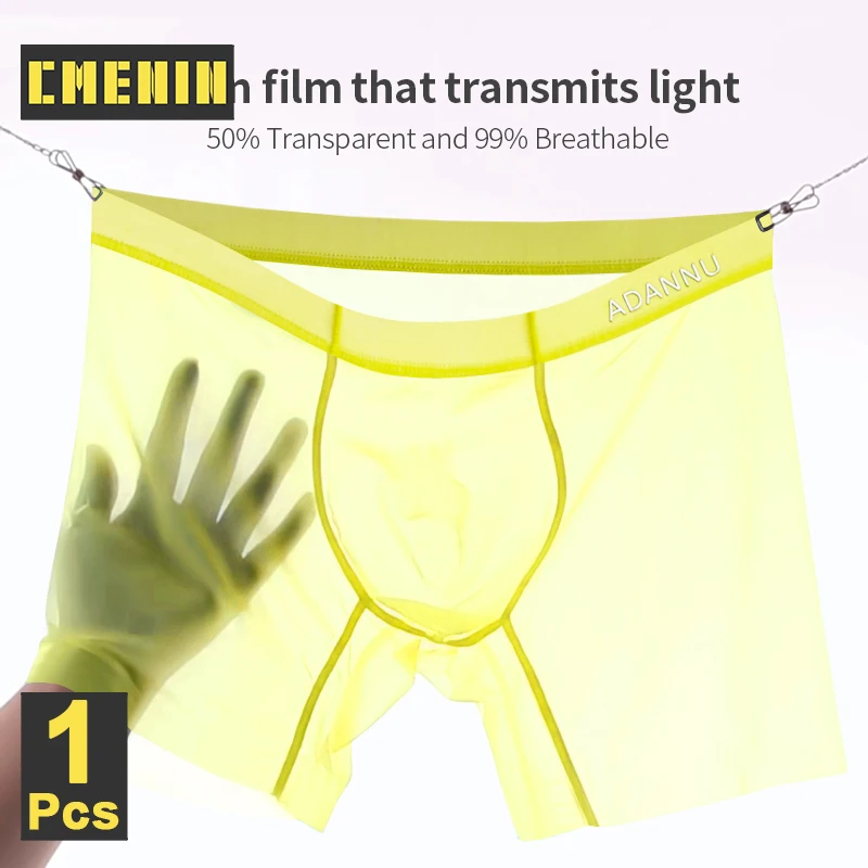 CMENIN Ultra-thin Ice Silk Men\'s Panties Sexy Transparent Man Underwear Gay Sports Underpants Male Breathable Boxershorts Trunks