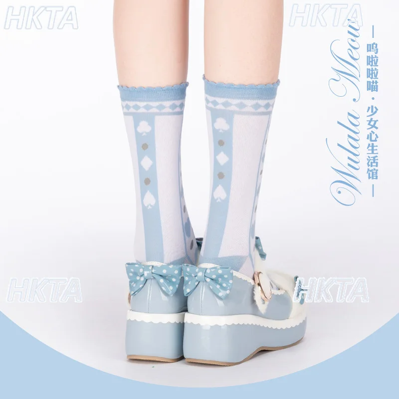 

Оригинальные носки в стиле Лолиты, женские модные осенне-зимние новые милые носки до середины икры, хлопковые чулки JK, студенческие короткие носки