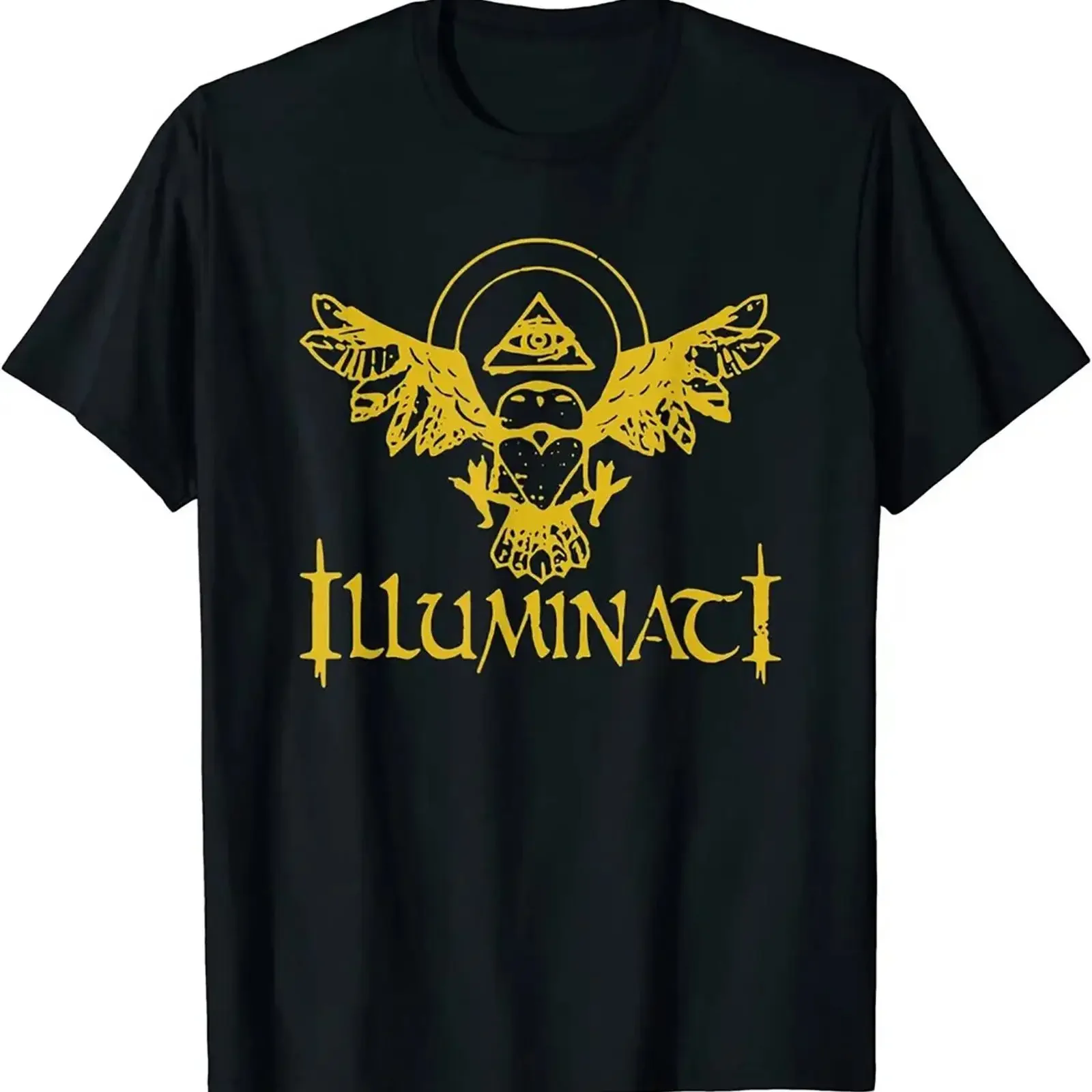 LIMITED Owl Pyramid All Seeing Eye Design Great Idea T Shirt S vintage Washed designer clothes Breathable Versatile Stretched