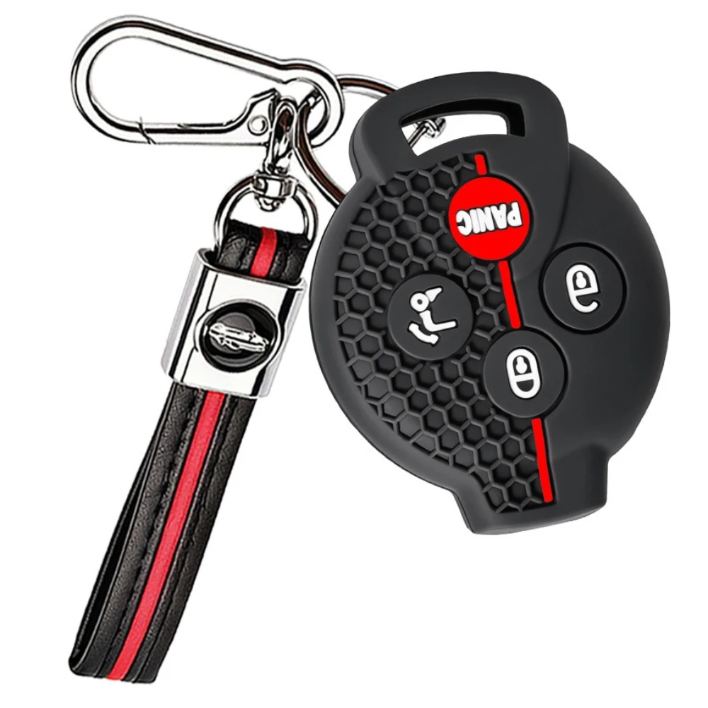 New For Benz Brabus 451 Silicone Car Key Case Cover for Benz Smart 450 City Coupe Cabrio Crossblade Fortwo Roadster K 4 Buttons
