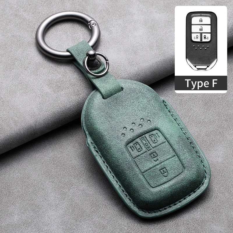 Leather Car Key Case Cover for Honda Civic CRV HRV Accord Pilot fit Freed Vezel Odyssey 2018-2022 for StepWgn 2019 Spada Freed