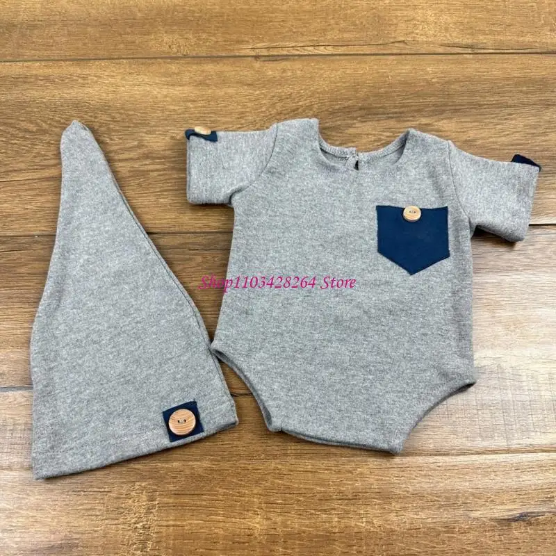 رومبير للأطفال مع قبعة معقودة متطابقة مع دعامات لالتقاط الصور للاحتفال بعيد الميلاد #5