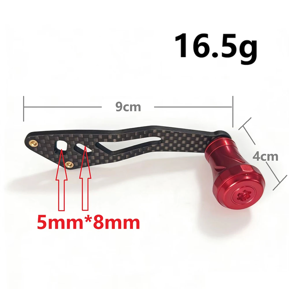 Manivela de carbono con pomo metálico para carretes baitcasting - imagen 3