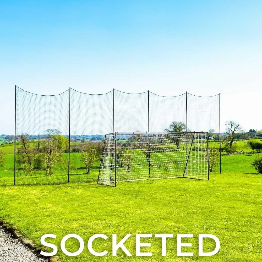 Backstop Net Systems | Multi-Sport Ball Stop Net & Posts | Pop-Up, Freestanding & Socketed Options，174 Pounds