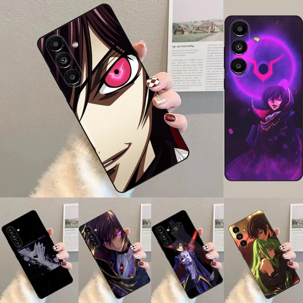 Code G-Geass  Phone Case For Samsung S24,23,22,30,21,10,9,Ultra,Plus,Lite,FE,Soft Silicone Black Cover