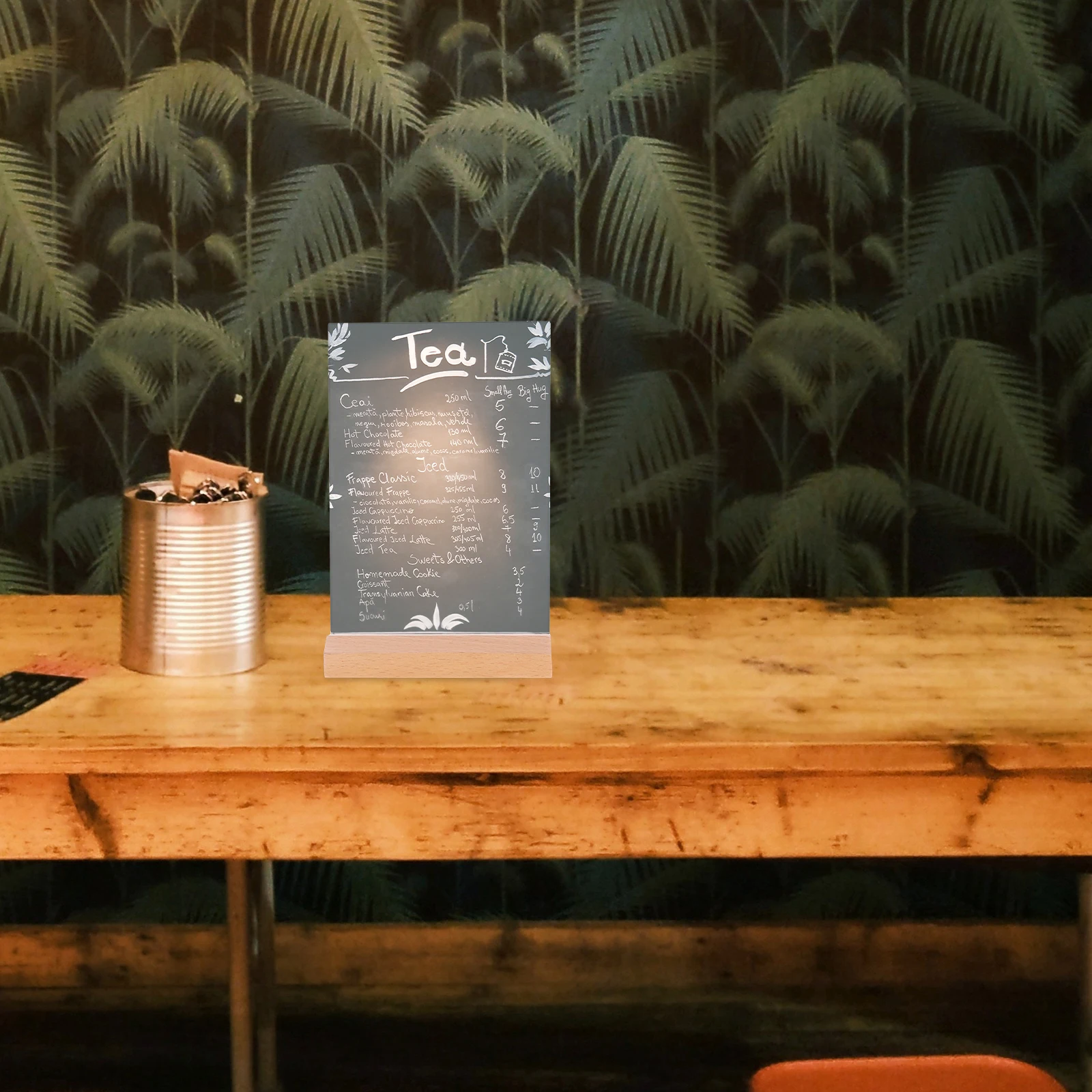 Suporte de sinal acrílico 5 91x3 94 polegadas expositor transparente fornecimento de supermercado menu vertical etiqueta de preço publicidade loja de alimentos