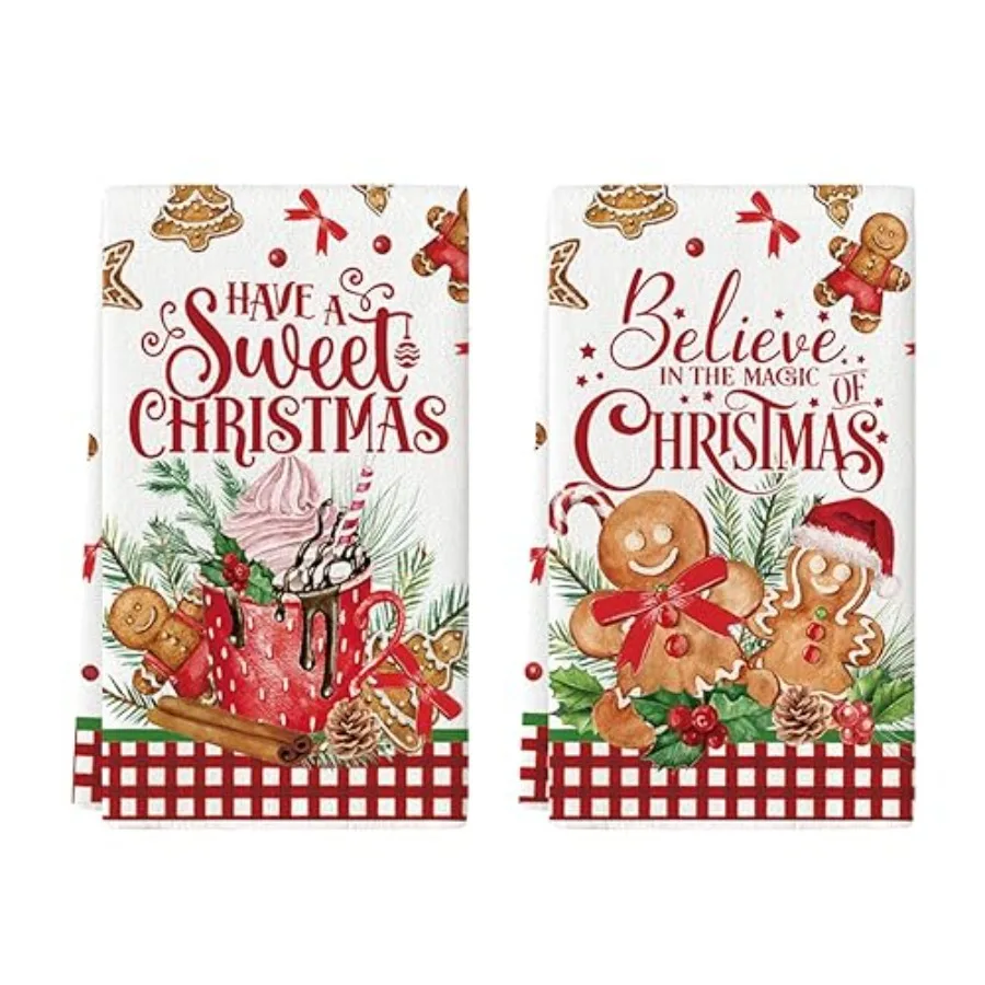 

Горячие коко-Рождественские пряники есть сладкие рождественские кухонные полотенца, кухонные полотенца 18x26 Ih Daily Seasol, зимние украшения, полотенца для рук