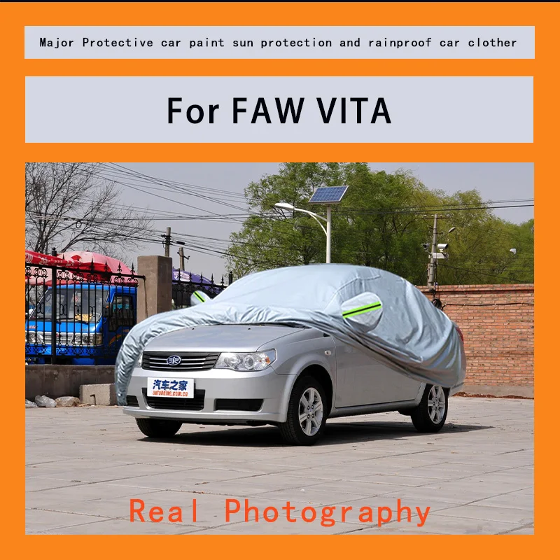 

﻿﻿For FAW VITA Car Covers Outdoor Waterproof Dustproof Sun Rain Snow Protection Thick Oxford Cloth Full Outer Cover