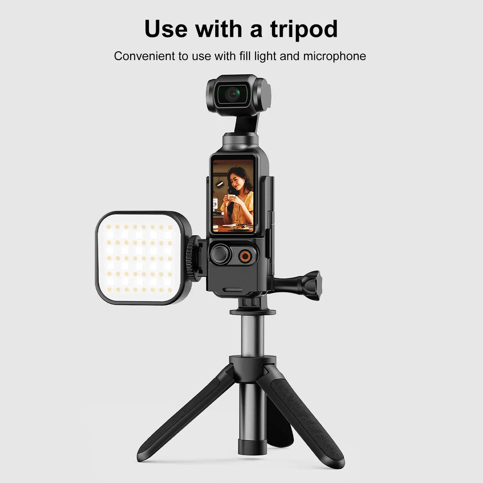 PULUZ marco de protección expansión soporte adaptador de zapata fría para DJI OSMO Pocket 3 accesorios de cámara de plástico