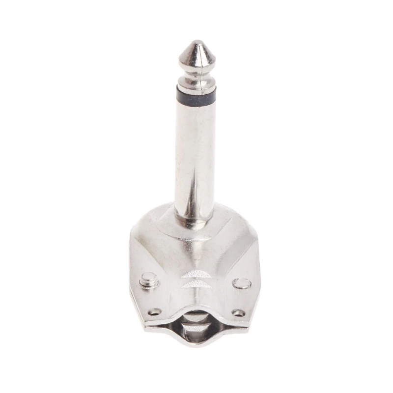 10Pcs Right Angle 6.35mm 1/4 Inch 2 Pole Mono Jack Connector 90 Degree Metal 6.35 mm Guitar Plug For Phono Pancake