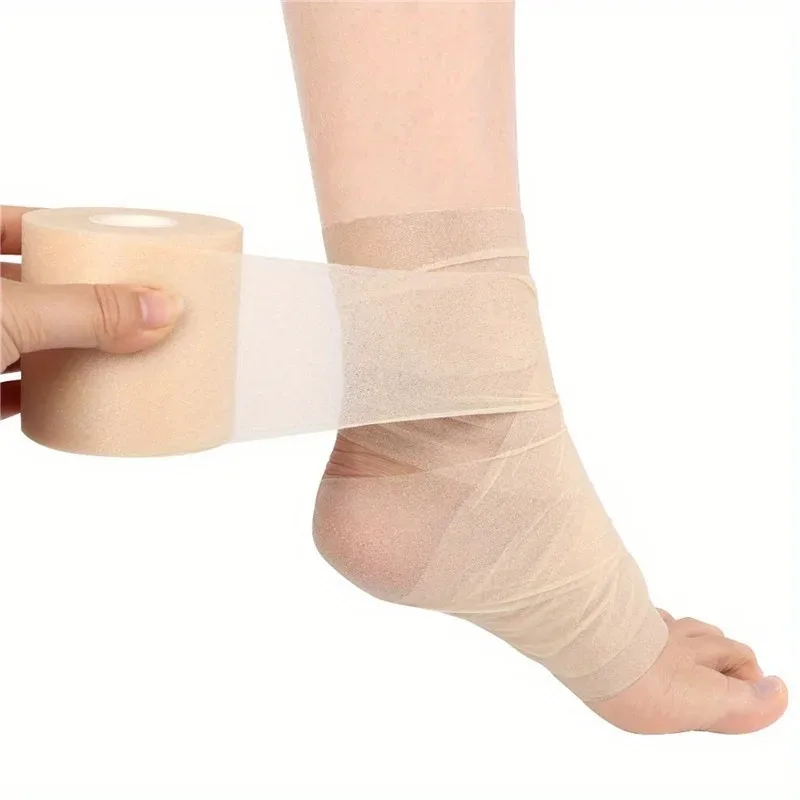 fita-elastica-de-algodao-e-couro-de-6cm-x-20m-com-espuma-interna-para-absorcao-de-impacto-em-esportes-suporte-para-cotovelo-e-joelho