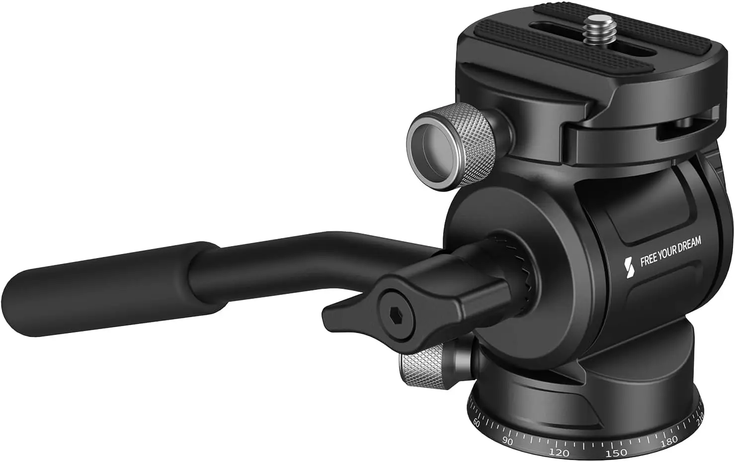 

Профессиональная головка для видеокамеры с быстросъемной пластиной, 360° ° Поворотный механизм и 90-градусный угол ° /-70 ° Регулировка наклона, максимальная нагрузка 3 кг для камер и DSLR-аппаратов