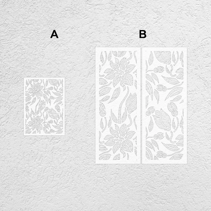 58cm - 116cm Stencil For Painting Customize Wall Template To Paint Decor Plaster Custom Decors Putty Flower Leaf Floral S674