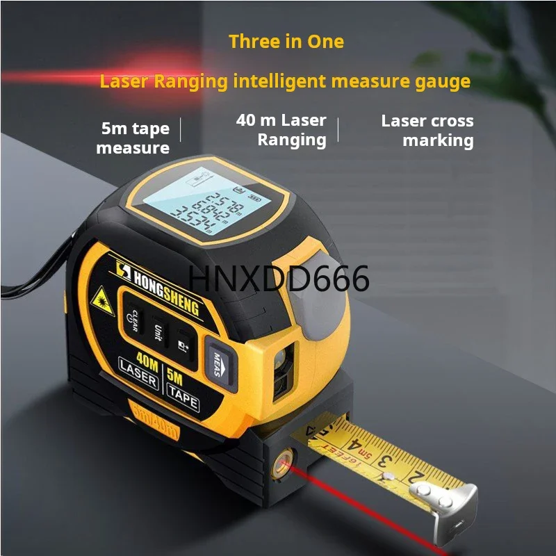 Three-in-one Laser Distance Meter Steel Tape Distance Meter Indoor Laser Measuring Meter Laser Ruler