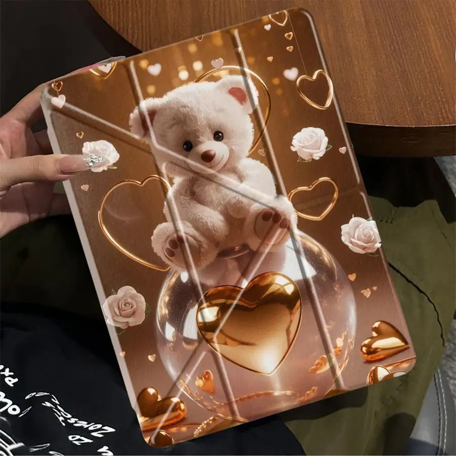 

Holder Cover Tablet Case For iPad Air 4 5 M3 M2 1 2 M4 11inch Pro 11th 10th 9th 8th 7th 12.9inch Mini 6 7 Pro 2025 Cozy Kawaii