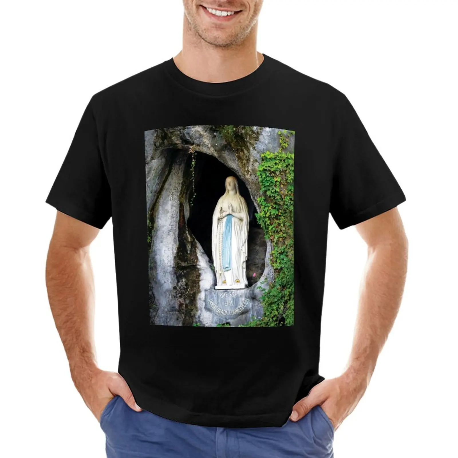 Masculina Nossa Senhora de Jesus Figuras Anime Camiseta, Camiseta Lisa